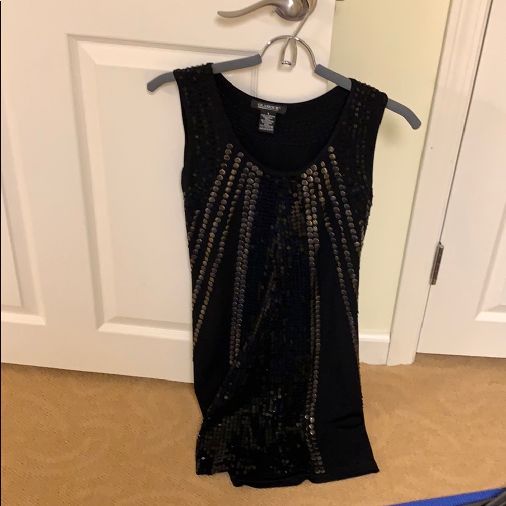 Black Sequined Dress